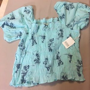 a.n.a Crop Top Size XL; Mint Green & Blue NWT
